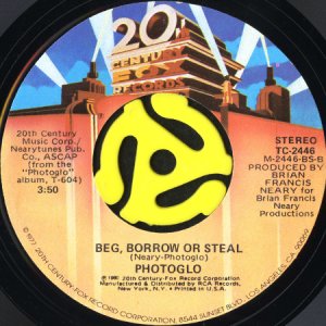 画像1: PHOTOGLO / BEG, BORROW OR STEAL (45's) (VINYL PRESS) (1)