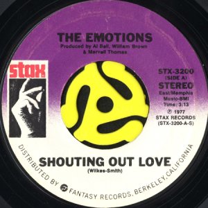 画像1: THE EMOTIONS / SHOUTING OUT LOVE b/w BABY, I'M THROUGH (45's) (1)