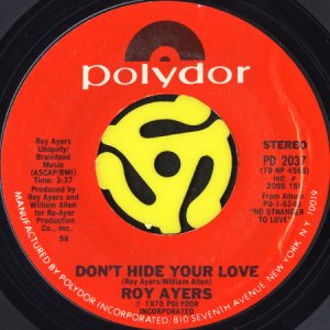 画像2: ROY AYERS / DON'T STOP THE FEELING b/w DON'T HIDE YOUR LOVE (45's) (2)