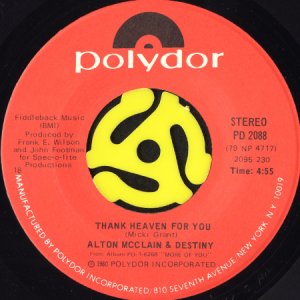 画像2: ALTON McCLAIN & DESTINY / YOU BRING TO ME MY MORNING LIGHT (45's) (2)