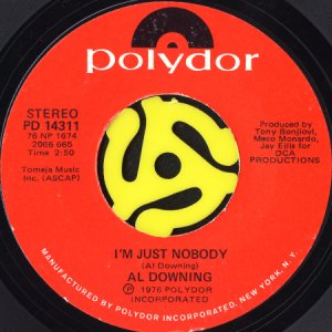 画像2: AL DOWNING / I LOVE TO LOVE b/w I'M JUST NOBODY (45's) (2)