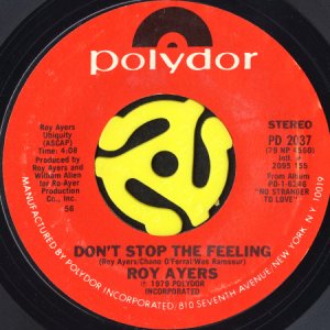 画像1: ROY AYERS / DON'T STOP THE FEELING b/w DON'T HIDE YOUR LOVE (45's) (1)