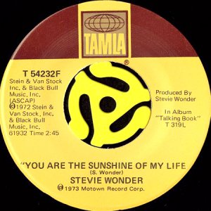 画像1: STEVIE WONDER / YOU ARE THE SUNSHINE OF MY LIFE (45's) (1)