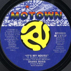 画像1: DIANA ROSS / IT'S MY HOUSE (45's) (1)