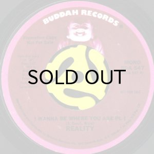 画像1: REALITY / I WANNA BE WHERE YOU ARE (45's) (PROMO) (1)
