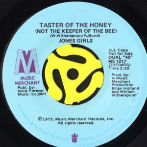 画像2: JONES GIRLS / TASTER OF THE HONEY (NOT THE KEEPER OF THE BEE) (45's) (PROMO) (2)