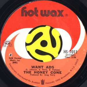 画像1: THE HONEY CONE / WANT ADS b/w WE BELONG TOGETHER (45's) (1)