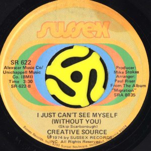 画像2: CREATIVE SOURCE / KEEP ON MOVIN' b/w I JUST CAN'T SEE MYSELF WITHOUT YOU (45's) (2)