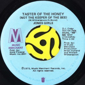 画像1: JONES GIRLS / TASTER OF THE HONEY (NOT THE KEEPER OF THE BEE) (45's) (PROMO) (1)