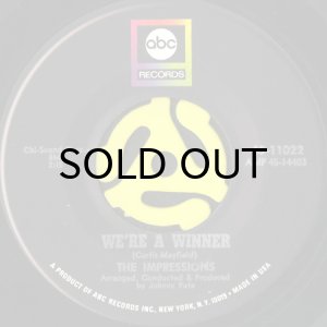 画像1: THE IMPRESSIONS / WE'RE A WINNER b/w IT'S ALL OVER (45's) (1)