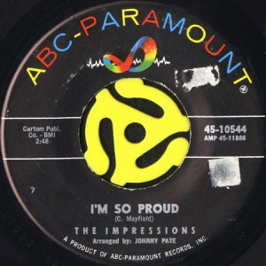 画像1: THE IMPRESSIONS / I'M SO PROUD b/w I MADE A MISTAKE (45's) (1)
