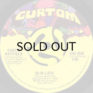 画像1: CURTIS MAYFIELD / SO IN LOVE b/w HARD TIMES (45's) (1)