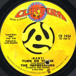 画像1: THE IMPRESSIONS / (BABY) TURN ON TO ME b/w SOULFUL LOVE (45's) (1)