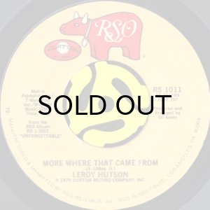 画像2: LEROY HUTSON / RIGHT OR WRONG b/w MORE WHERE THAT CAME FROM (45's) (2)