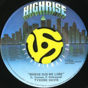 画像2: TYRONE DAVIS / A LITTLE BIT OF LOVING (GOES A LONG WAY) b/w WHERE DID WE LOSE (45's) (2)
