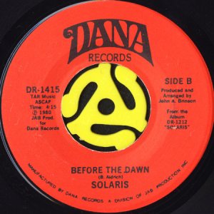 画像1: SOLARIS / BEFORE THE DAWN (45's) (1)