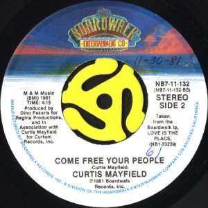 画像2: CURTIS MAYFIELD / TOOT AN'TOOT AN'TOOT b/w COME FREE YOUR PEOPLE (45's) (VINYL PRESS) (2)