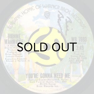 画像1: DIONNE WARWICKE / YOU'RE GONNA NEED ME (45's) (1)