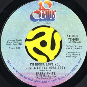 画像1: BARRY WHITE / I'M GONNA LOVE YOU JUST A LITTLE MORE BABY (45's) (1)