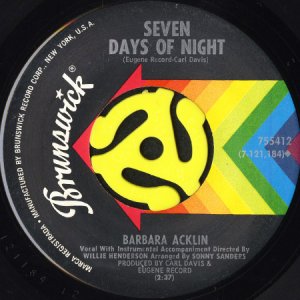 画像1: BARBARA ACKLIN / SEVEN DAYS OF NIGHT (45's) (1)
