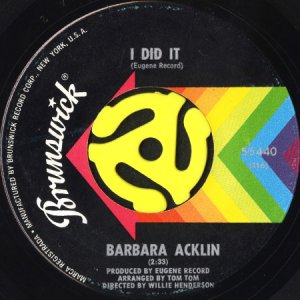 画像1: BARBARA ACKLIN / I DID IT b/w I'M LIVING WITH THE MEMORY (45's) (1)