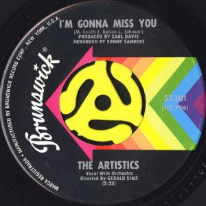画像1: THE ARTISTICS / I'M GONNA MISS YOU b/w HOPE WE HAVE (45's) (1)