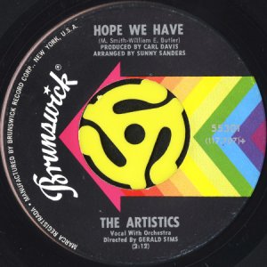 画像2: THE ARTISTICS / I'M GONNA MISS YOU b/w HOPE WE HAVE (45's) (2)