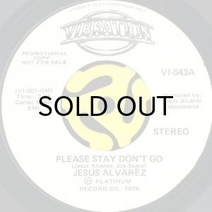 画像1: JESUS ALVAREZ / PLEASE STAY DON'T GO (45's) (WHITE PROMO) (1)