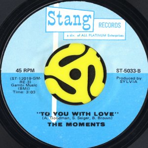 画像2: THE MOMENTS / KEY TO MY HAPPINESS b/w TO YOU WITH LOVE (45's) (2)