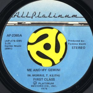 画像1: FIRST CLASS / ME AND MY GEMINI (45's) (1)