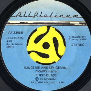 画像2: FIRST CLASS / ME AND MY GEMINI (45's) (2)