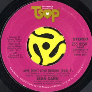 画像1: JEAN CARN / LOVE DON'T LOVE NOBODY (45's) (1)