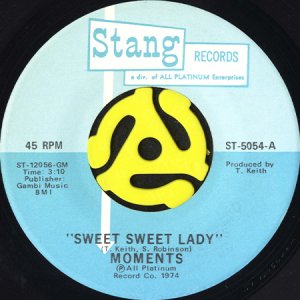 画像1: MOMENTS / SWEET SWEET LADY b/w THE NEXT TIME I SEE YOU (45's) (1)