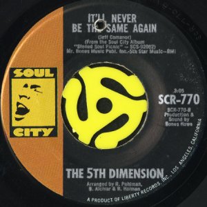 画像2: THE 5TH DIMENSION / CALIFORNIA SOUL (45's) (VINYL PRESS) (2)