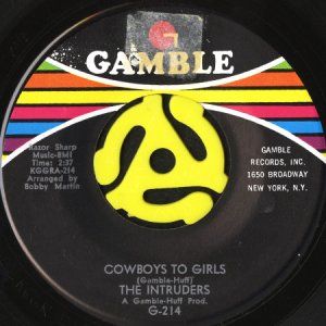 画像1: THE INTRUDERS / COWBOYS TO GIRLS b/w TURN THE HANDS OF TIME (45's) (1)