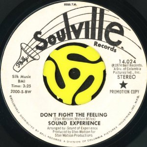 画像2: SOUND EXPERIENCE / DON'T FIGHT THE FEELING (45's) (WHITE PROMO) (2)