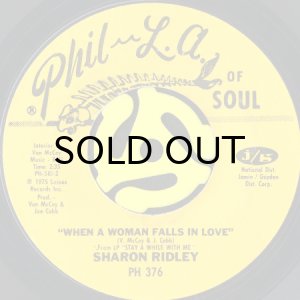 画像2: SHARON RIDLEY / STAY A WHILE WITH ME b/w WHEN A WOMAN FALLS IN LOVE (45's) (2)
