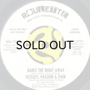 画像1: ECSTASY, PASSION & PAIN / DANCE THE NIGHT AWAY (45's) (WHITE PROMO) (1)