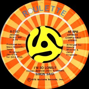 画像2: SIMON SAID / LOVE SONG b/w I'M SO LONELY (45's) (2)