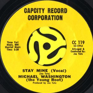 画像1: MICHAEL WASHINGTON (THE YOUNG ROOT) / STAY MINE (45's) (1)