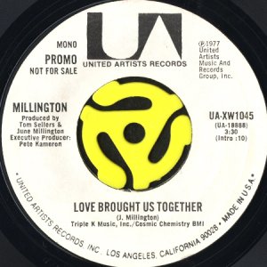 画像1: MILLINGTON / LOVE BROUGHT US TOGETHER (45's) (WHITE PROMO) (1)
