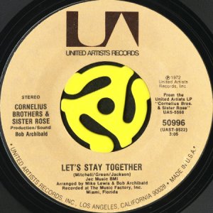 画像1: CORNELIUS BROTHERS & SISTER ROSE / LET'S STAY TOGETHER (45's) (1)