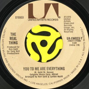 画像1: THE REAL THING / YOU TO ME ARE EVERYTHING (45's) (1)