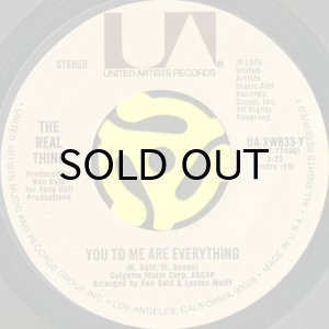 画像1: THE REAL THING / YOU TO ME ARE EVERYTHING (45's) (1)