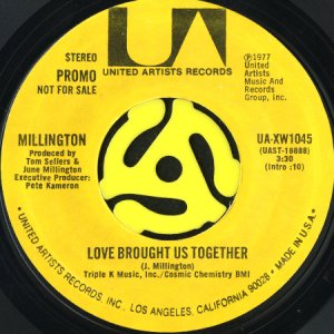 画像2: MILLINGTON / LOVE BROUGHT US TOGETHER (45's) (WHITE PROMO) (2)