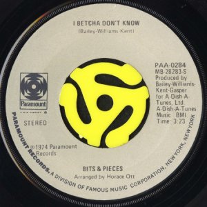 画像2: BITS & PIECES / YOU SHOULD HAVE TOLD ME b/w I BETCHA DON'T KNOW (45's) (2)