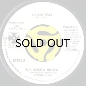 画像2: SLY, SLICK & WICKED / IT'S NOT EASY (45's) (WHITE PROMO) (2)