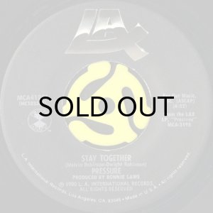 画像2: PRESSURE / HOLD ON b/w STAY TOGETHER (45's) (2)