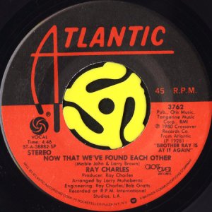 画像2: RAY CHARLES / COMPARED TO WHAT b/w NOW THAT WE'VE FOUND EACH OTHER (45's) (2)