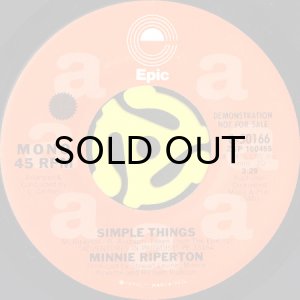 画像1: MINNIE RIPERTON / SIMPLE THINGS (45's) (WHITE PROMO) (1)